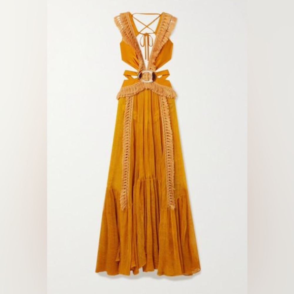 PATBO Women's Netted Fringe Beach Dress